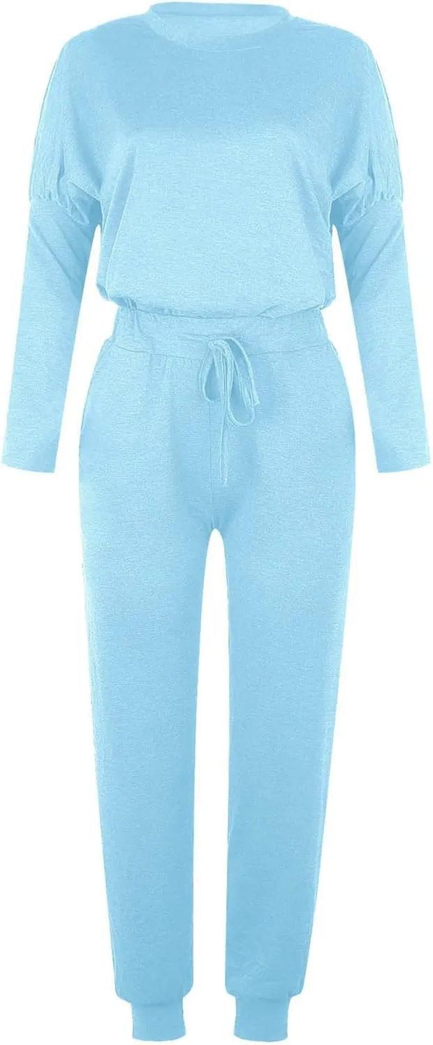 2 Piece Outfits for Women Sweatsuit Long Sleeve Pullover Top with Jogger Sweatpants Fall Fashion Loungewear Set