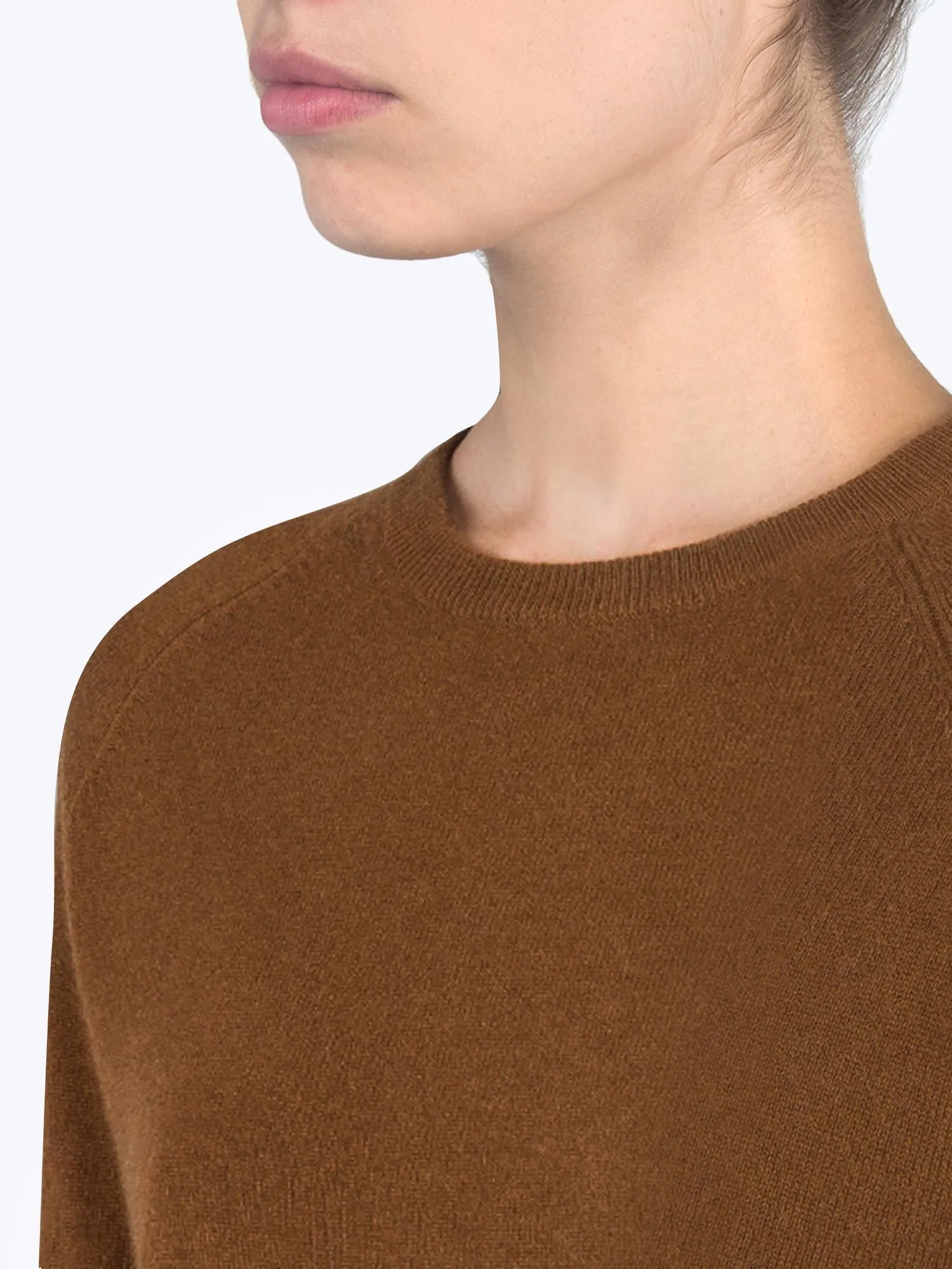 Classic Crew Neck Sweater_Deep Camel