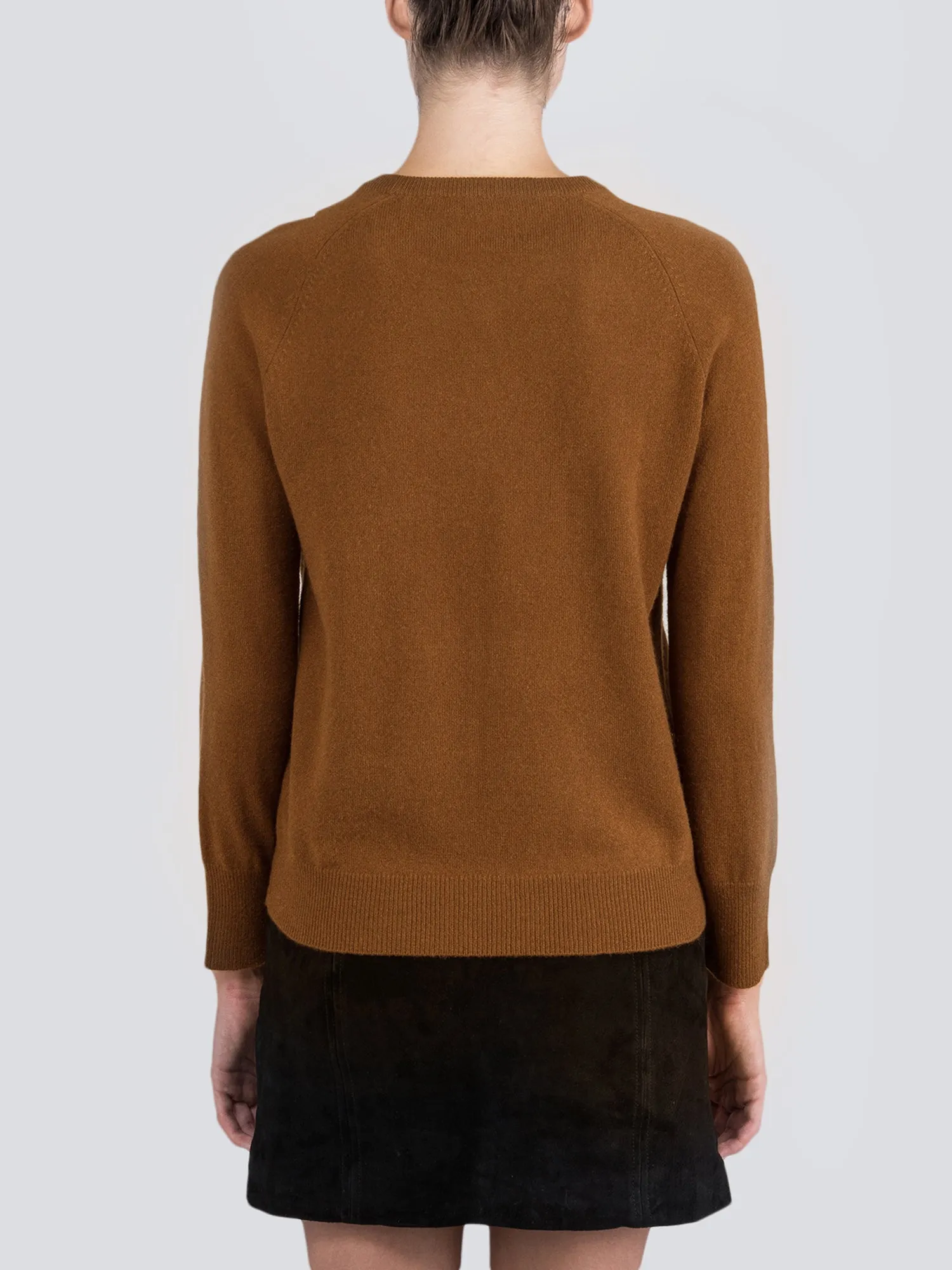 Classic Crew Neck Sweater_Deep Camel