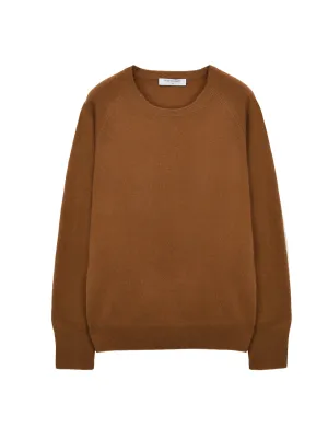 Classic Crew Neck Sweater_Deep Camel
