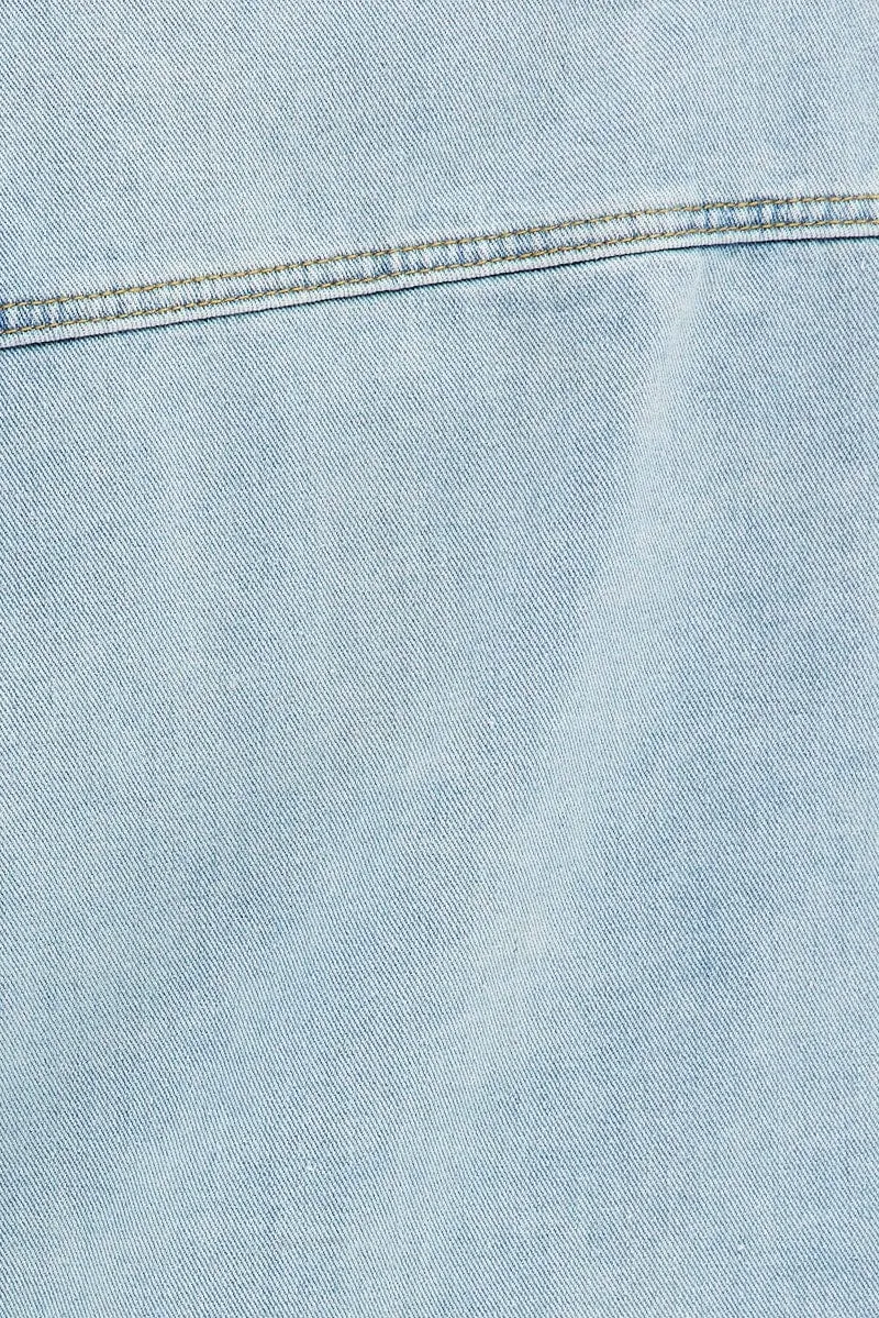 Denim Shirt Long Sleeve Relaxed Fit