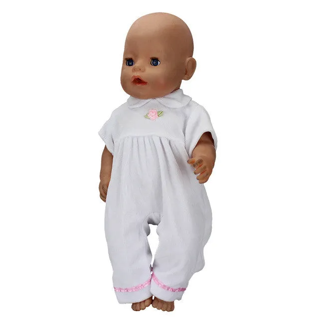 Doll Jump Suits Fit For 43cm Baby Born Zapf Doll Reborn Baby Clothes And 17inch Doll Accessories