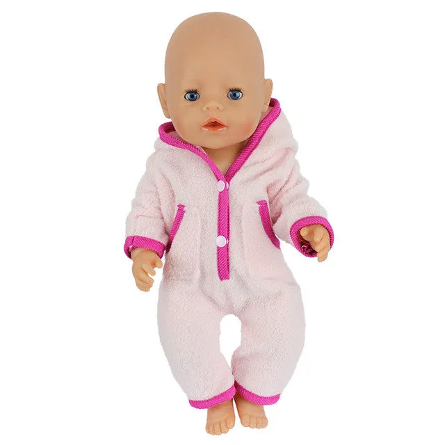 Doll Jump Suits Fit For 43cm Baby Born Zapf Doll Reborn Baby Clothes And 17inch Doll Accessories