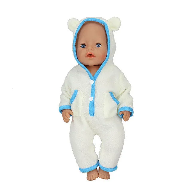 Doll Jump Suits Fit For 43cm Baby Born Zapf Doll Reborn Baby Clothes And 17inch Doll Accessories