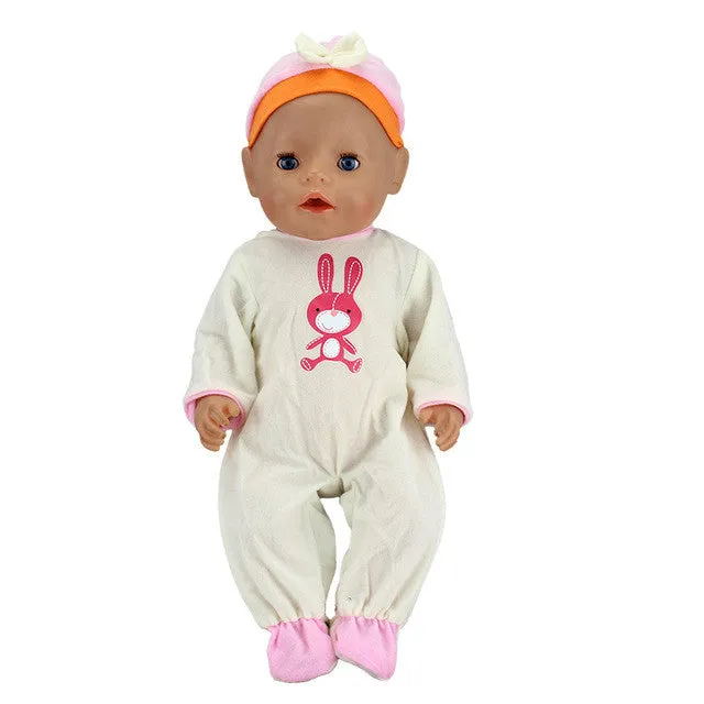 Doll Jump Suits Fit For 43cm Baby Born Zapf Doll Reborn Baby Clothes And 17inch Doll Accessories