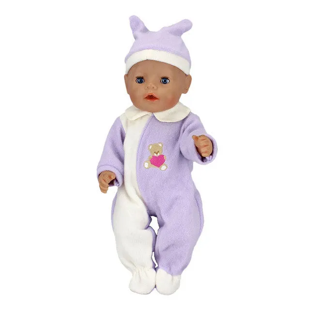 Doll Jump Suits Fit For 43cm Baby Born Zapf Doll Reborn Baby Clothes And 17inch Doll Accessories