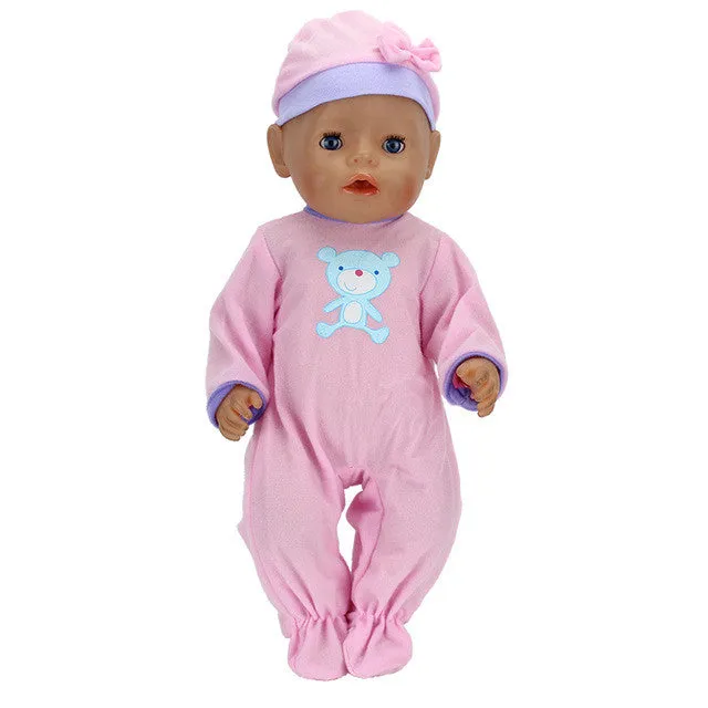 Doll Jump Suits Fit For 43cm Baby Born Zapf Doll Reborn Baby Clothes And 17inch Doll Accessories