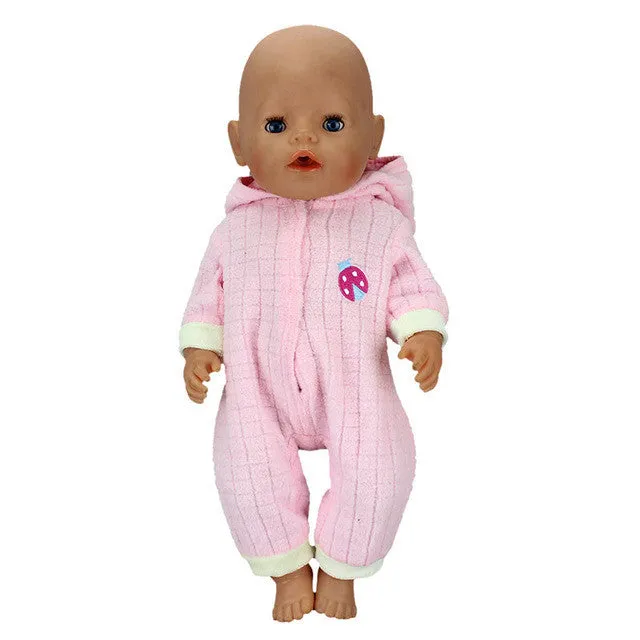 Doll Jump Suits Fit For 43cm Baby Born Zapf Doll Reborn Baby Clothes And 17inch Doll Accessories
