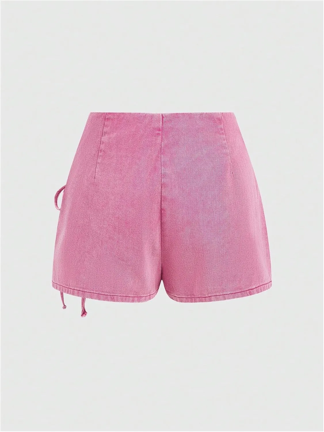 Floerns Women's High Waist Denim Skorts Grommet Eyelet Lace Up Mini Skirt Shorts