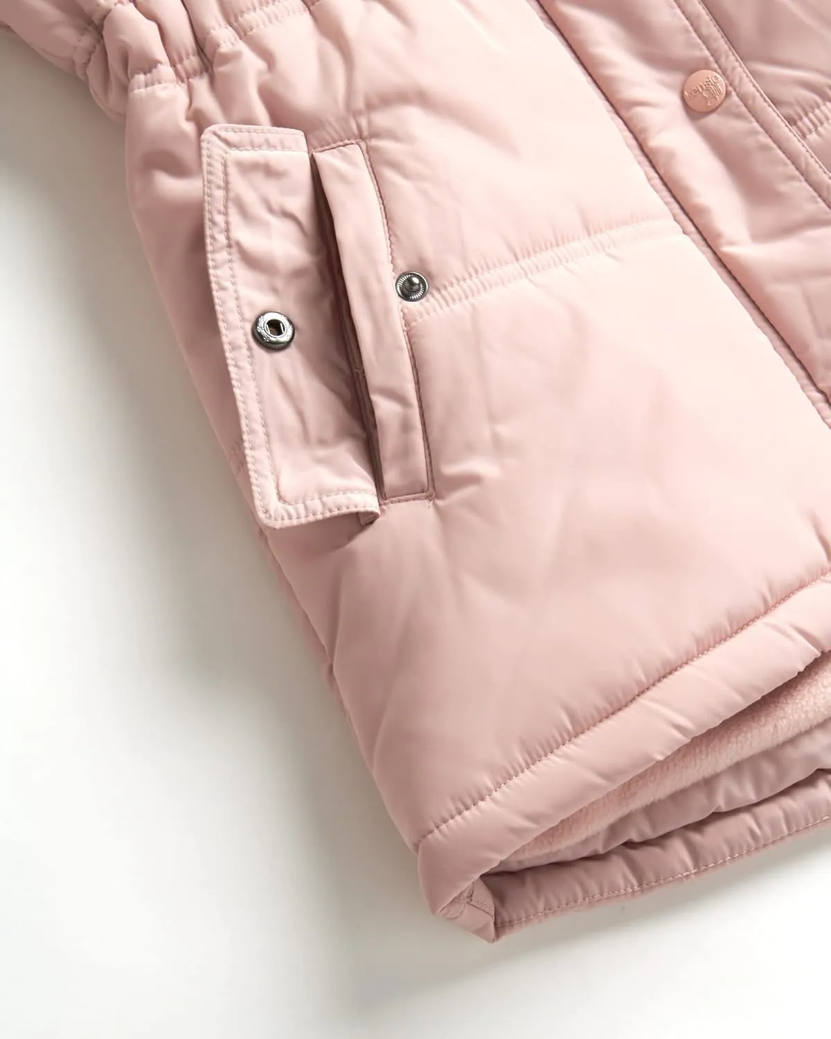 Heavyweight Bubble Puffer Winter Jacket - Anorak Ski Jacket with Cinched Waist and Sherpa Fur Hood