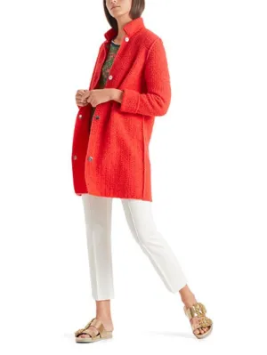 Marc Cain Collections Vibrant Orange Knitted Coat QC 31.06 M06 224 Y