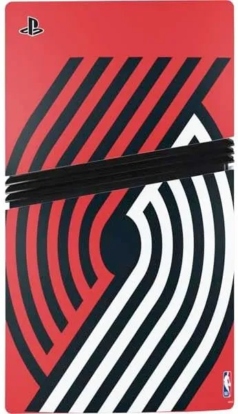 Skinit Decal Gaming Skin Compatible with PS5 Pro Disk Console - Officially Licensed NBA Portland Trail Blazers Large Logo Design
