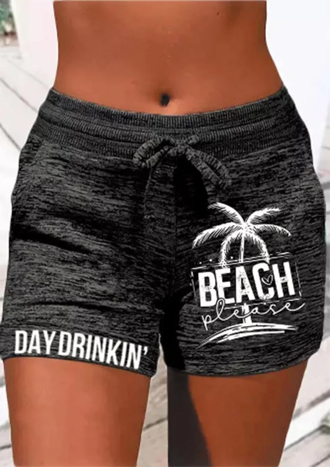 Summer Drawstring Waist Sweat Shorts for Women Casual Gym Running Shorts Vacation Beach Comfy Lounge Shorts with Pockets