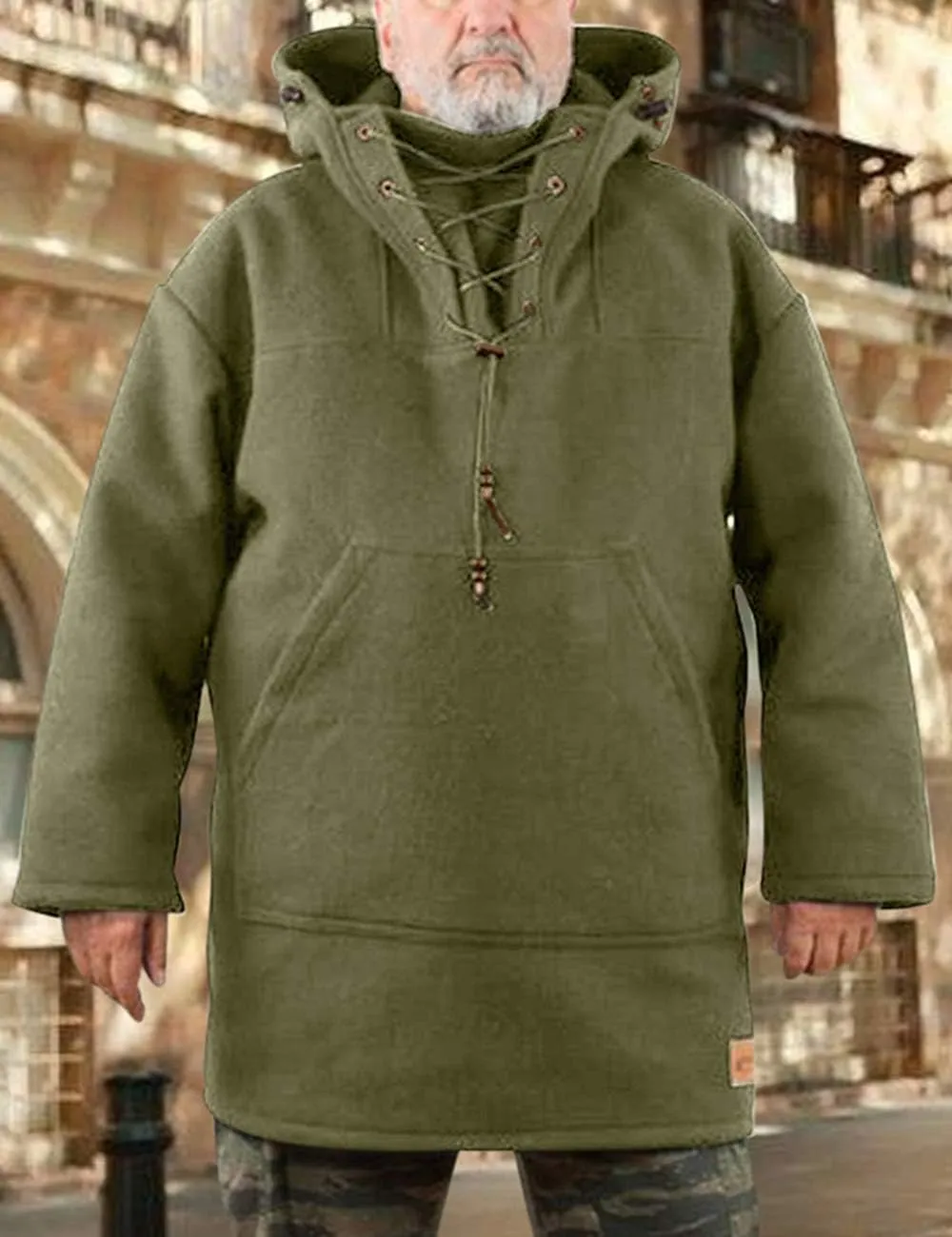 Winter Men's Leisure Jacket, Men's Wool Heavy Coat, Hooded Sweatshirt S-5XL