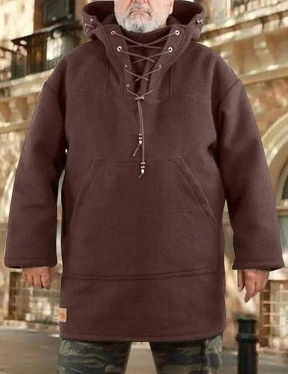 Winter Men's Leisure Jacket, Men's Wool Heavy Coat, Hooded Sweatshirt S-5XL