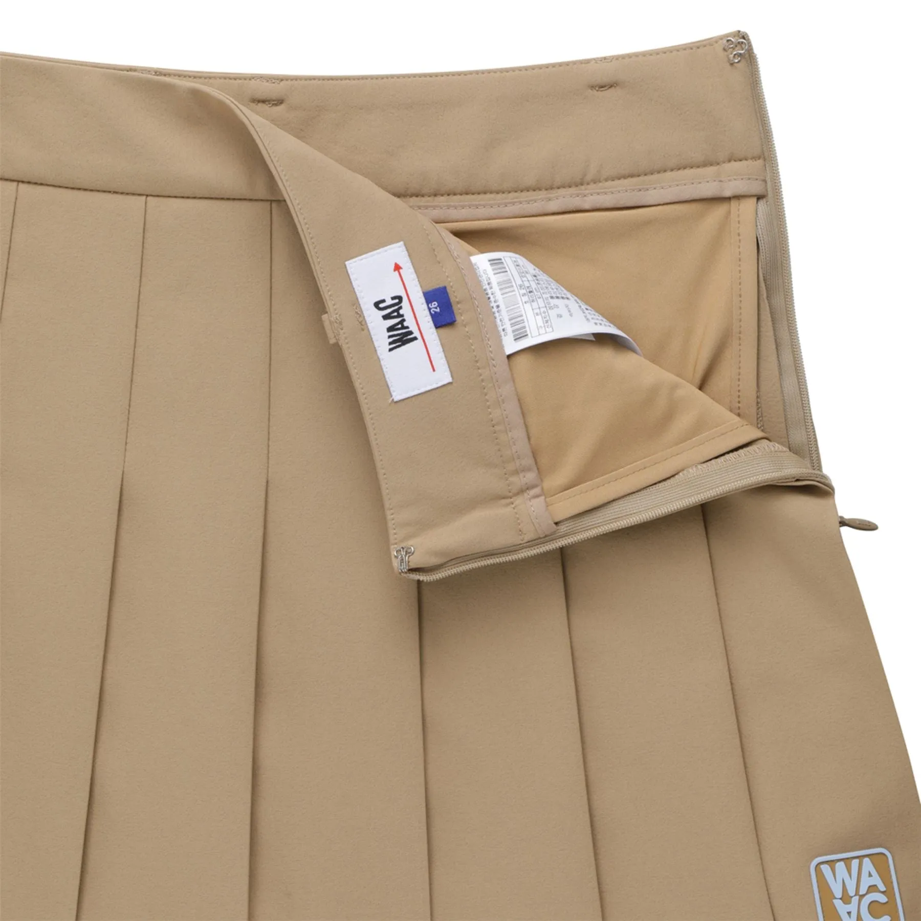 Womens Block Pleats Skort Brown - W23