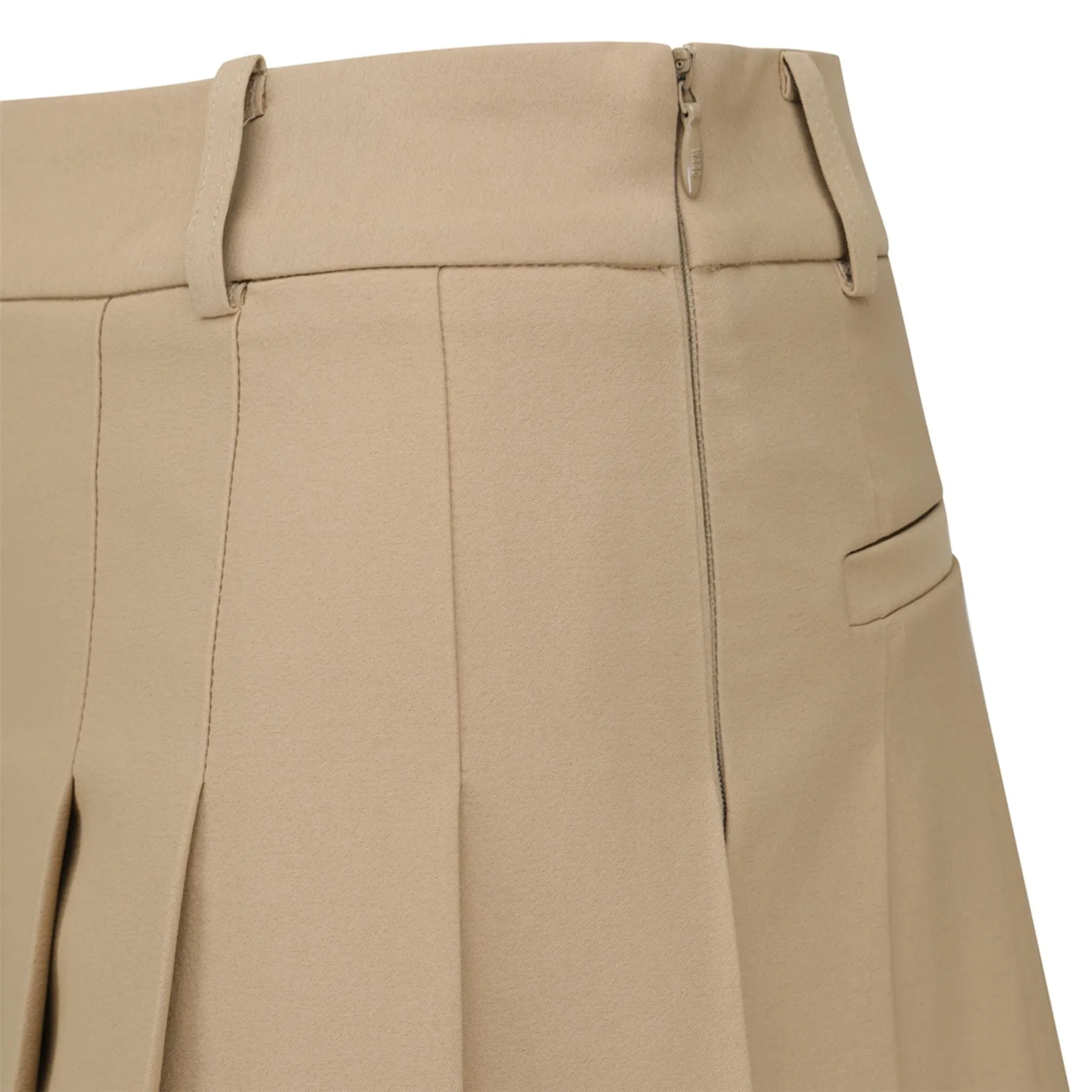 Womens Block Pleats Skort Brown - W23