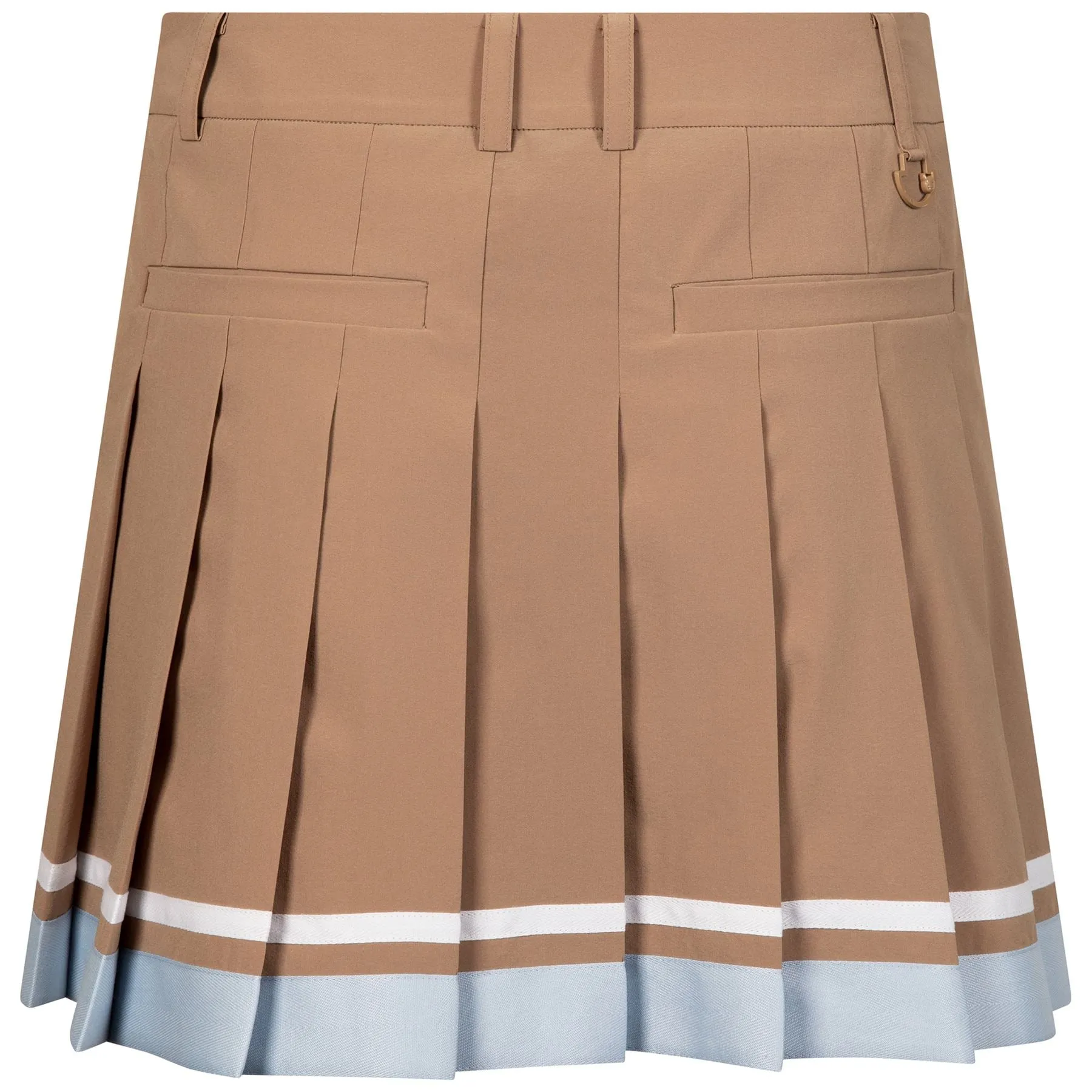 Womens Block Pleats Skort Brown - W23