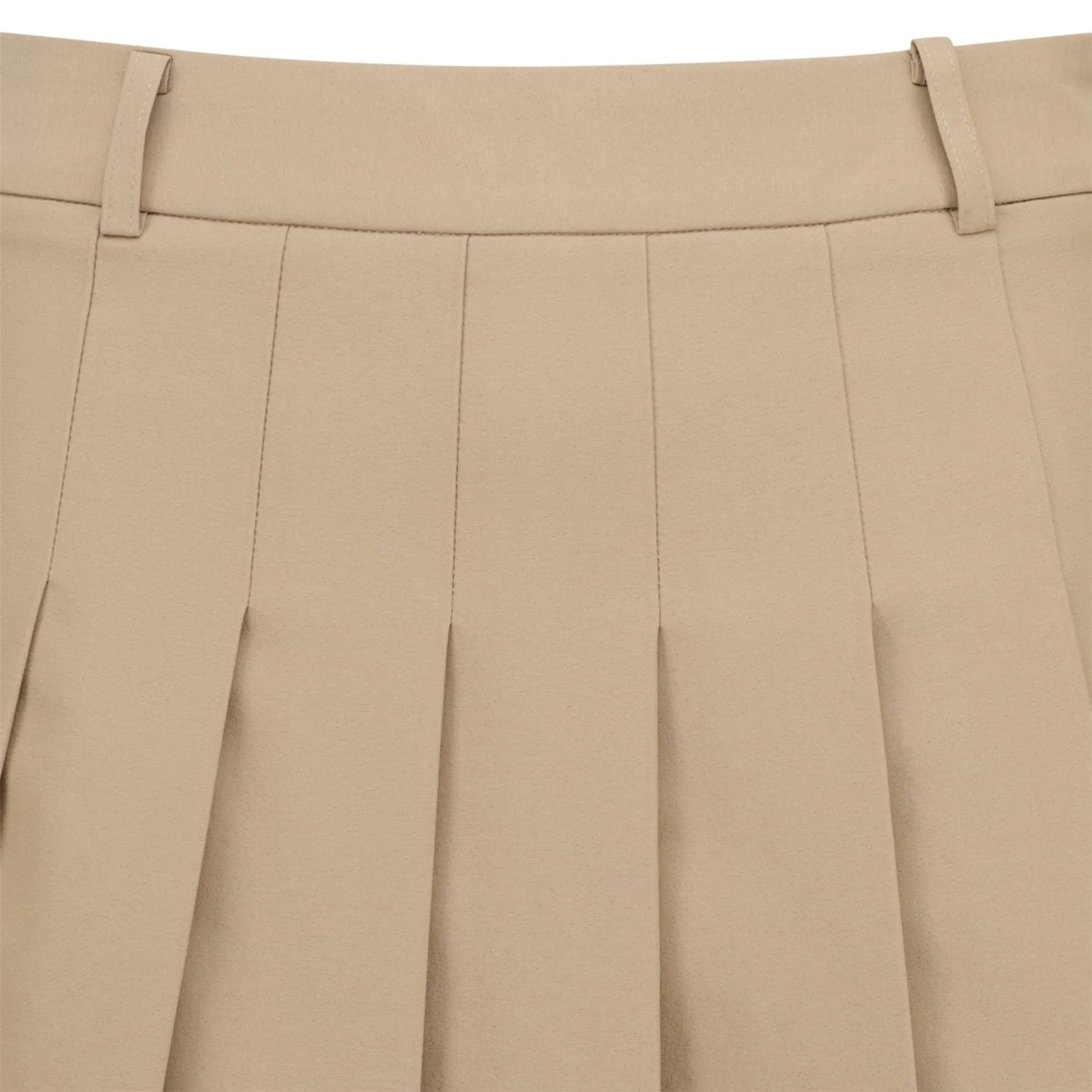 Womens Block Pleats Skort Brown - W23