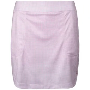 Womens Knit Skort Pink Houndstooth - AW23