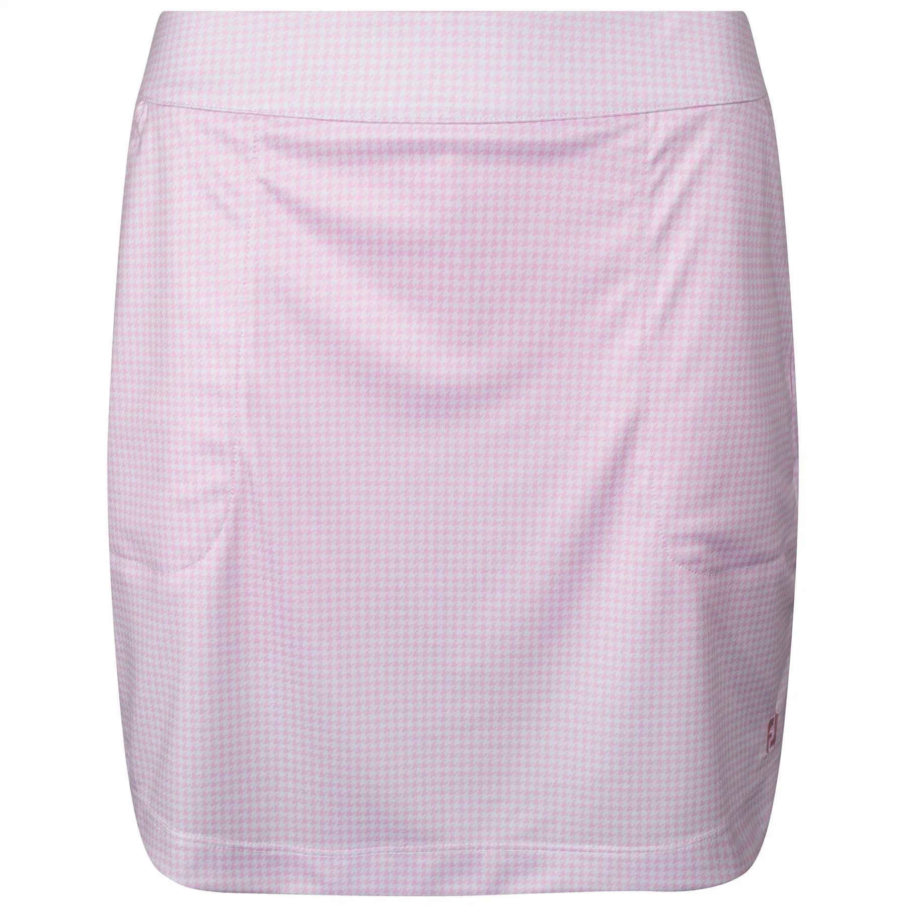 Womens Knit Skort Pink Houndstooth - AW23