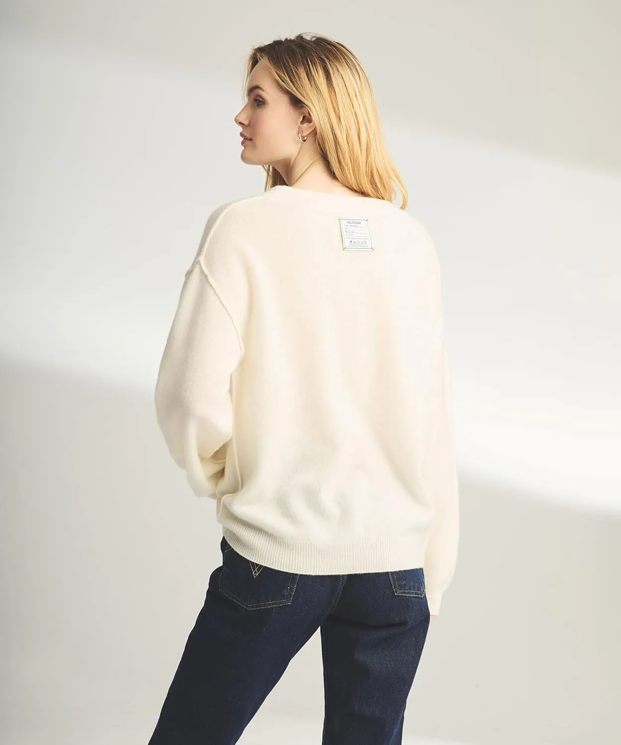 Women's Lightweight Reversible Cashmere Wide Neck Sweater