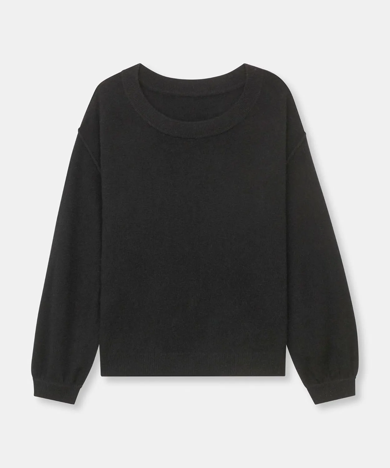 Women's Lightweight Reversible Cashmere Wide Neck Sweater